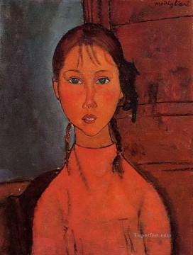 Amedeo Modigliani Painting - Chica con coletas 1918 Amedeo Modigliani